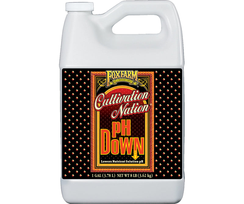 FoxFarm Cultivation Nation&reg; pH DOWN, 1 gal, case of 4