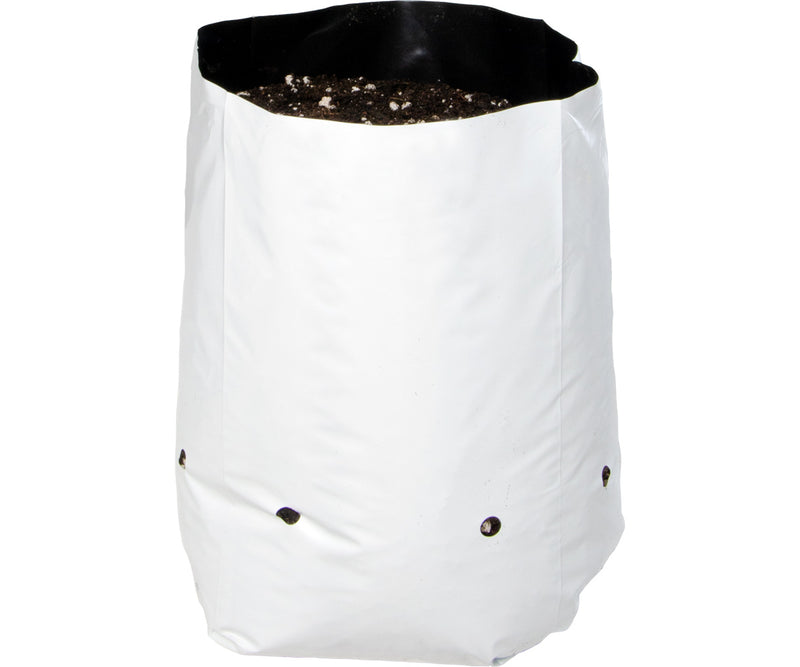Hydrofarm Black & White Grow Bag, 2 gal (20 packs of 25)