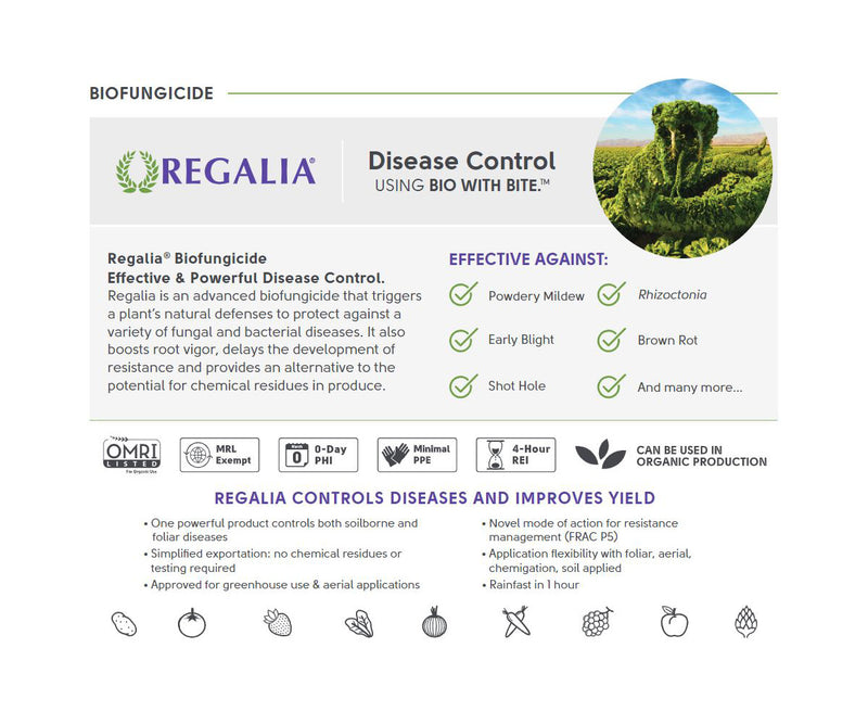 Marrone Bio Regalia CG&reg; Biofungicide, 2.5 gal