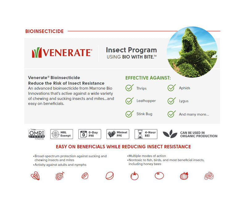 Marrone Bio Venerate CG&reg; Bioinsecticide, 2.5 gal